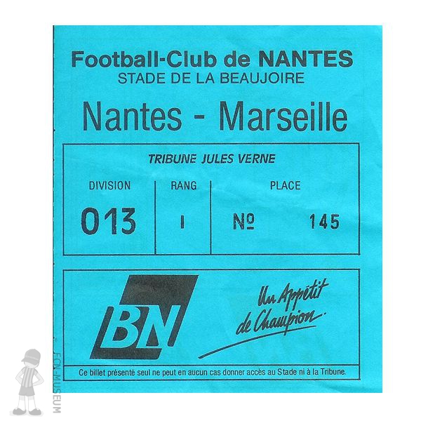 1991-92 31ème j Nantes Marseille