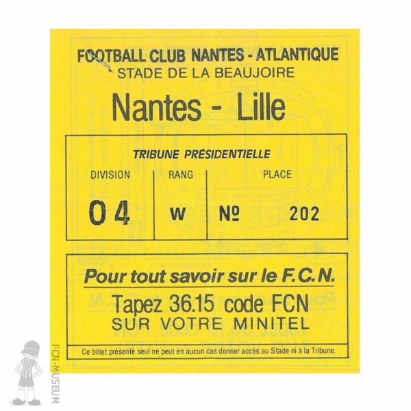 1992-93 10ème j Nantes Lille