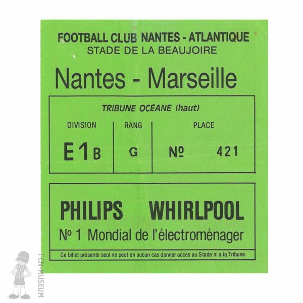 1992-93 29ème j Nantes Marseille