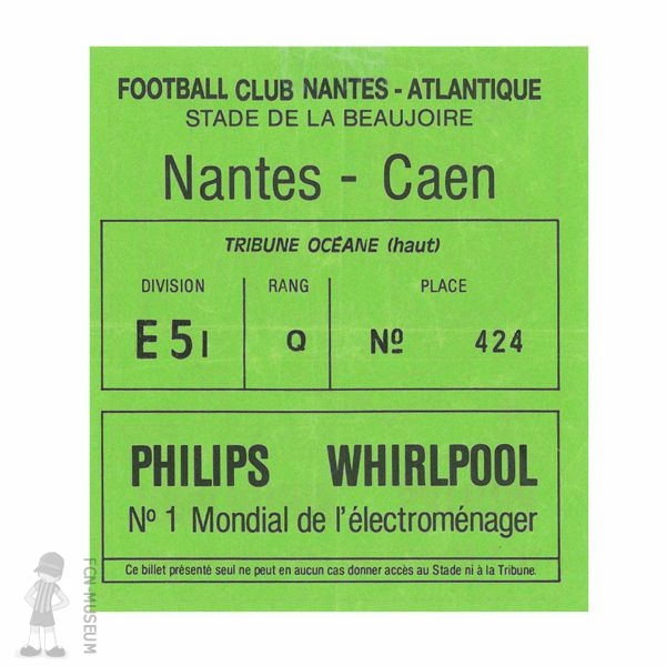 1992-93 33ème j Nantes Caen