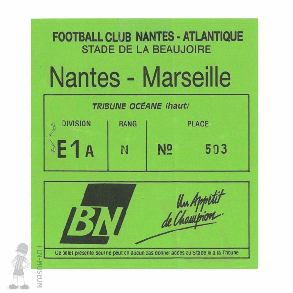 1993-94 04ème j Nantes Marseille