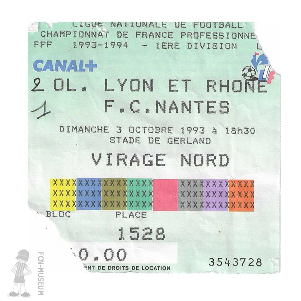 1993-94 11ème j Lyon Nantes