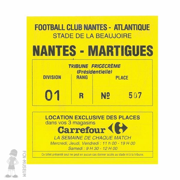 1993-94 16ème j Nantes Martigues
