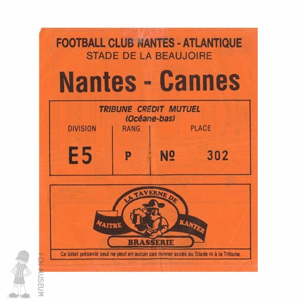 1993-94 18ème j Nantes Cannes