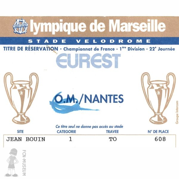 1993-94 22ème j Marseille Nantes