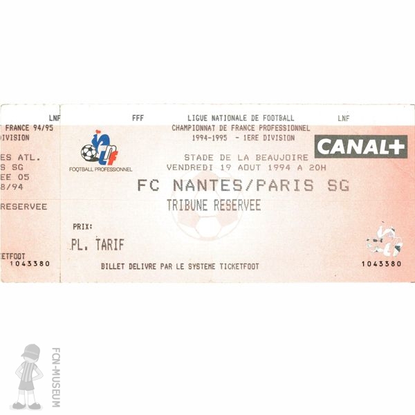 1994-95 05ème j Nantes Paris SG