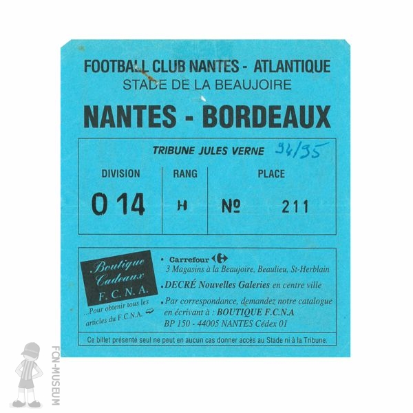1994-95 11ème j Nantes Bordeaux