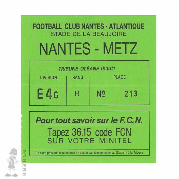 1994-95 16ème j Nantes Metz