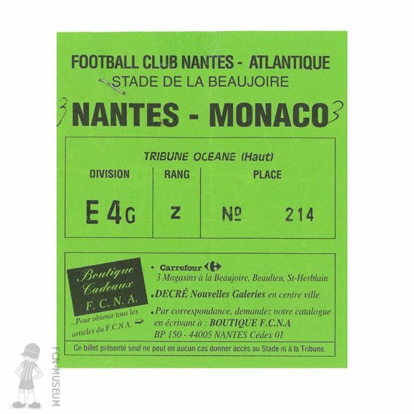 1994-95 35ème j Nantes Monaco