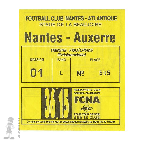 1995-96 01ère j Nantes Auxerre