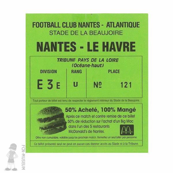 1995-96 33ème j Nantes Le Havre