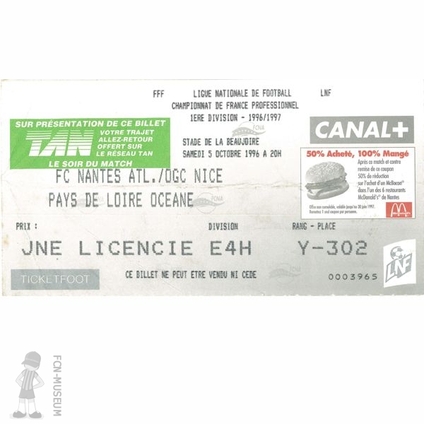 1996-97 11ème j Nantes Nice