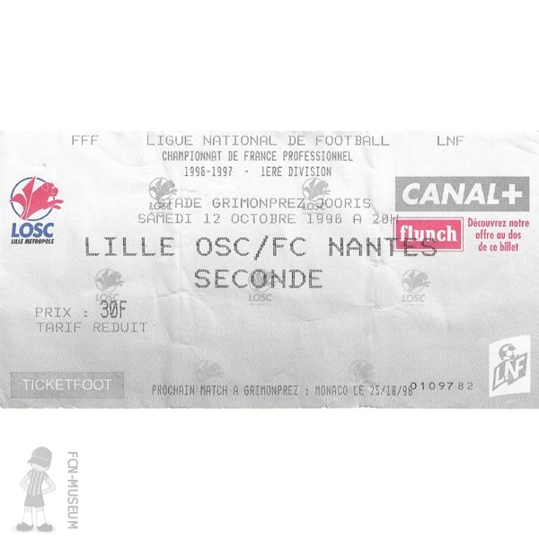 1996-97 12ème j Lille Nantes