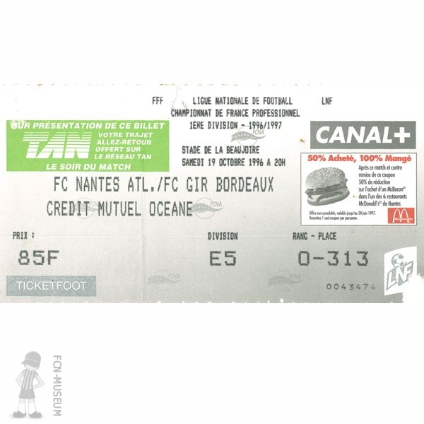 1996-97 13ème j Nantes Bordeaux