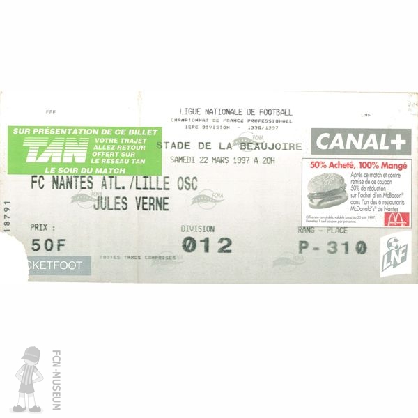 1996-97 30ème j Nantes Lille