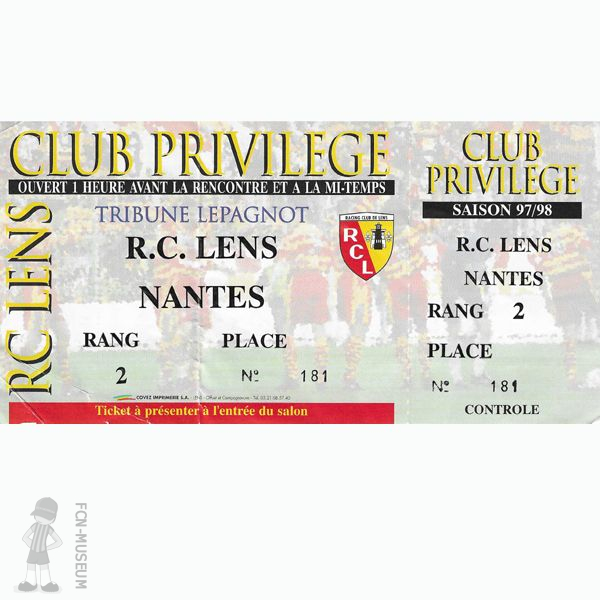 1997-98 06ème j Lens Nantes