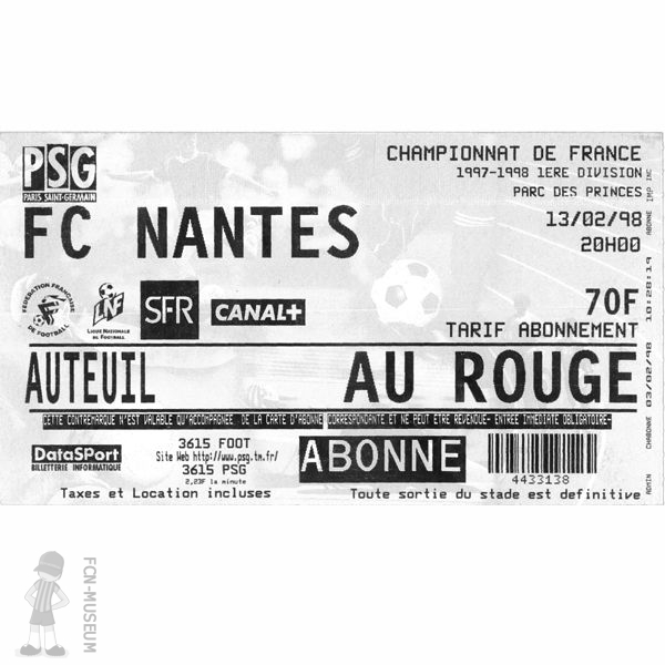 1997-98 26ème j Paris SG Nantes