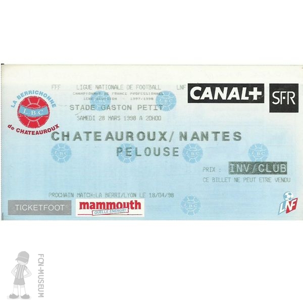 1997-98 30ème j Châteauroux Nantes
