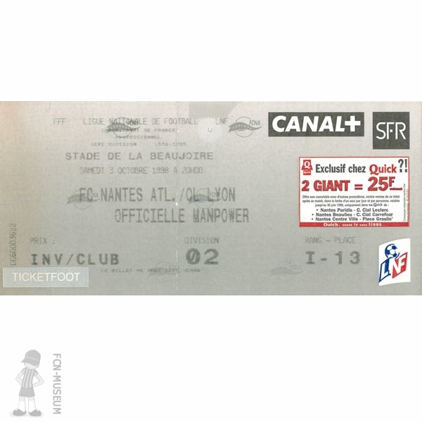 1998-99 08ème j Nantes Lyon