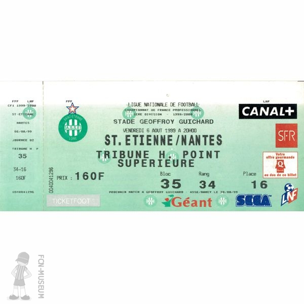 1999-00 02ème j St Etienne Nantes