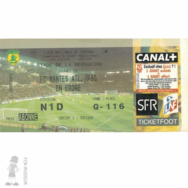 1999-00 09ème j Nantes Paris SG