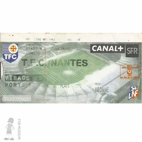 2000-01 05ème j Toulouse Nantes