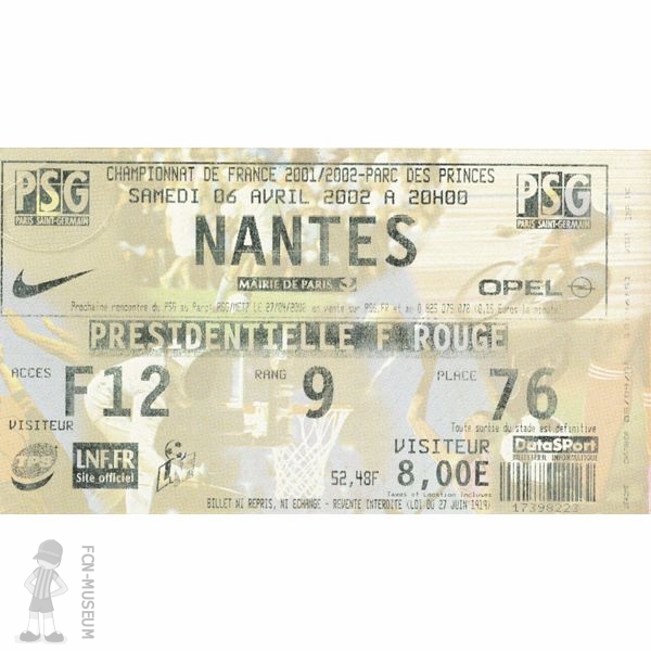 2001-02 31ème j Paris SG Nantes