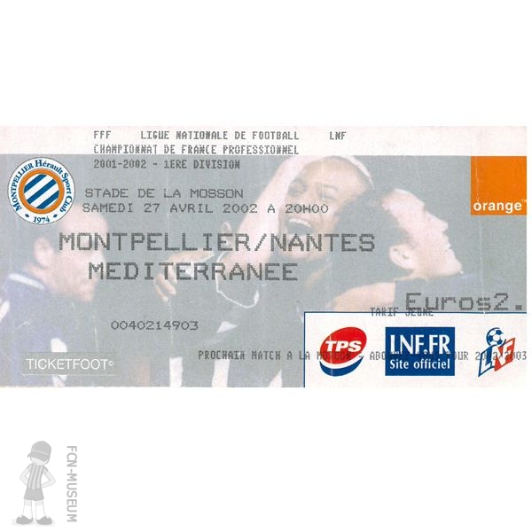 2001-02 33ème j Montpellier Nantes