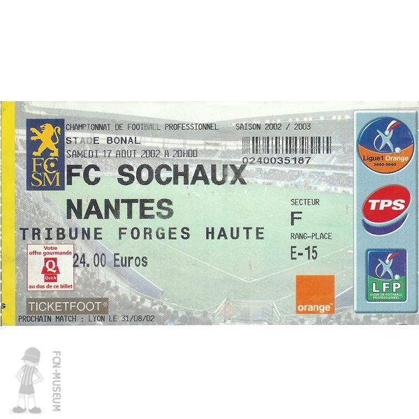2002-03 03ème j Sochaux Nantes