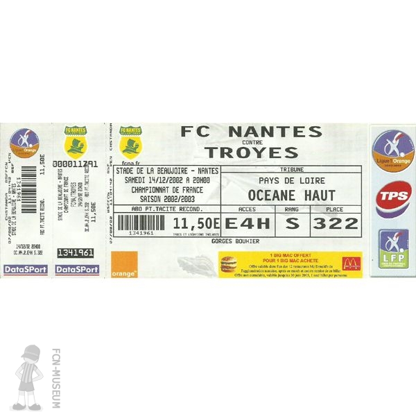 2002-03 19ème j Nantes Troyes