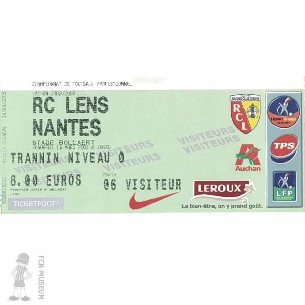 2002-03 22ème j Lens Nantes