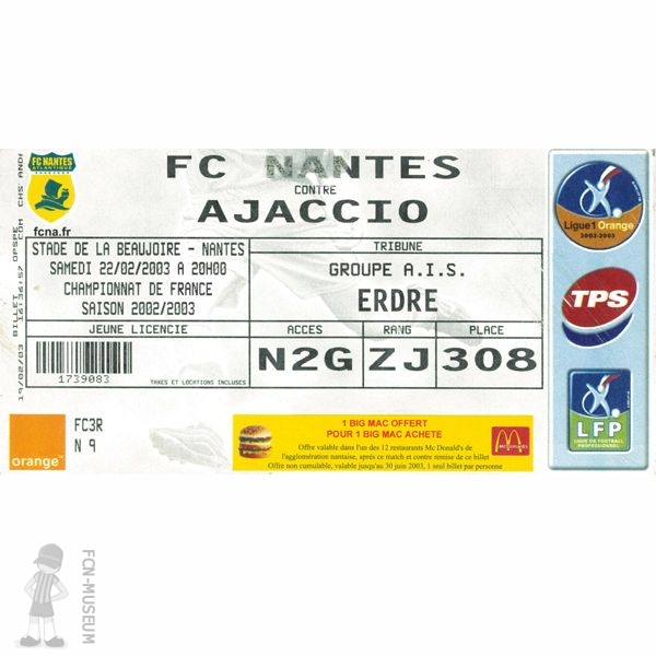 2002-03 28ème j Nantes Ajaccio