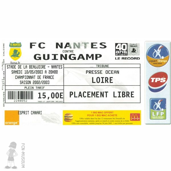 2002-03 36ème j Nantes Guingamp