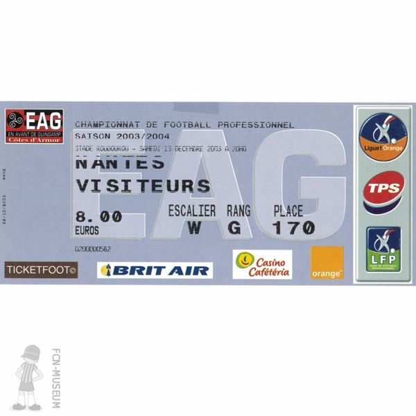 2003-04 18ème j Guingamp Nantes