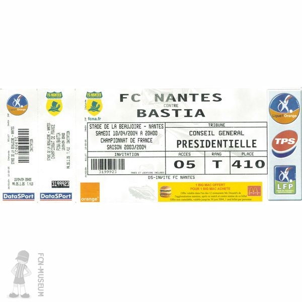 2003-04 32ème j Nantes Bastia
