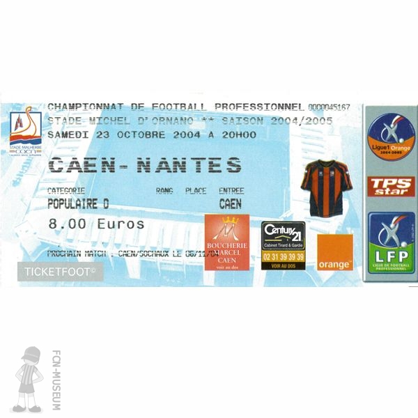 2004-05 11ème j Caen Nantes