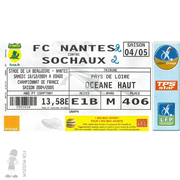 2004-05 19ème j Nantes Sochaux