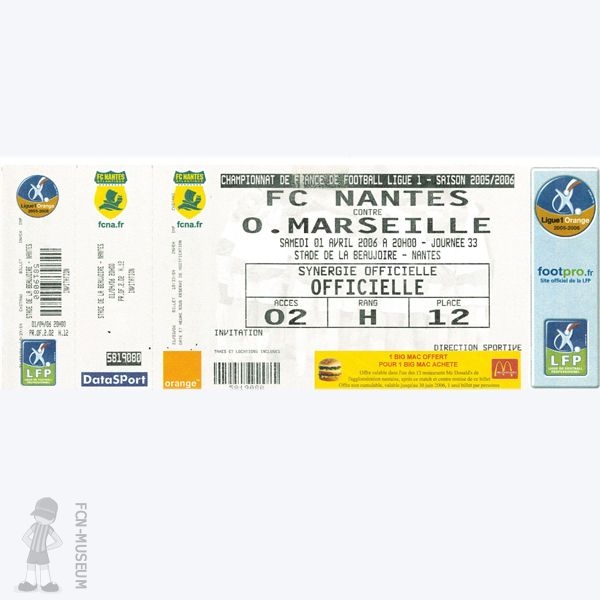 2005-06 33ème j Nantes Marseille