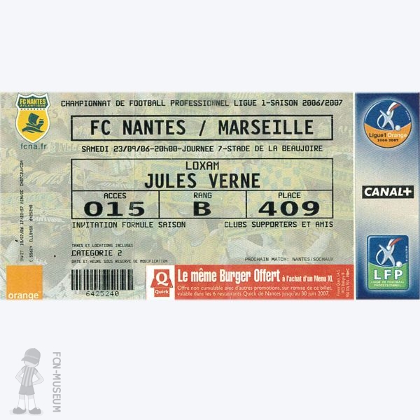 2006-07 07ème j Nantes Marseille