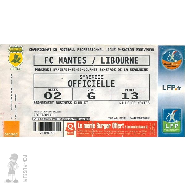 2007-08 26ème j Nantes Libourne