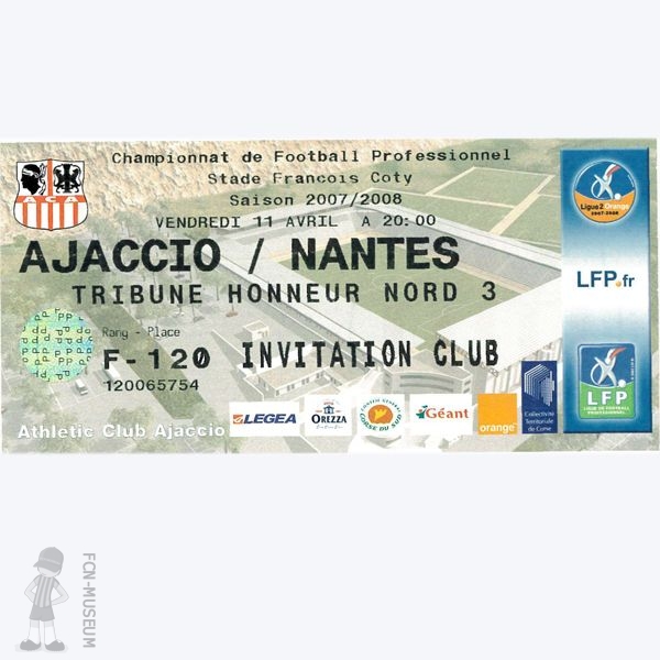 2007-08 32ème j Ajaccio Nantes