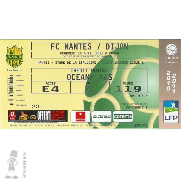 2010-11 31ème j Nantes Dijon