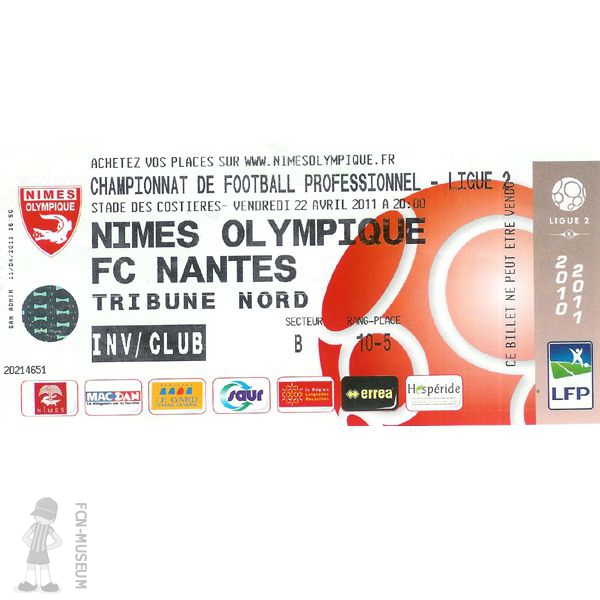 2010-11 32ème j Nîmes Nantes