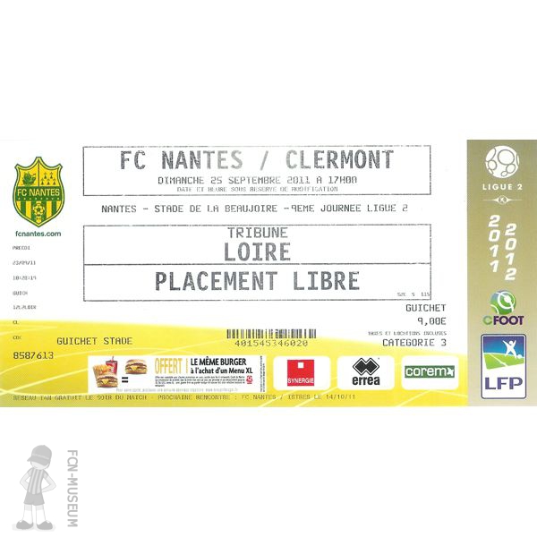 2011-12 09ème j Nantes Clermont