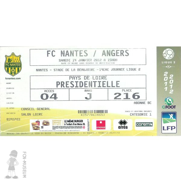 2011-12 19ème j Nantes Angers