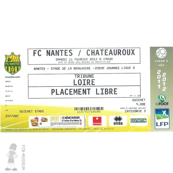 2011-12 23ème j Nantes Châteauroux