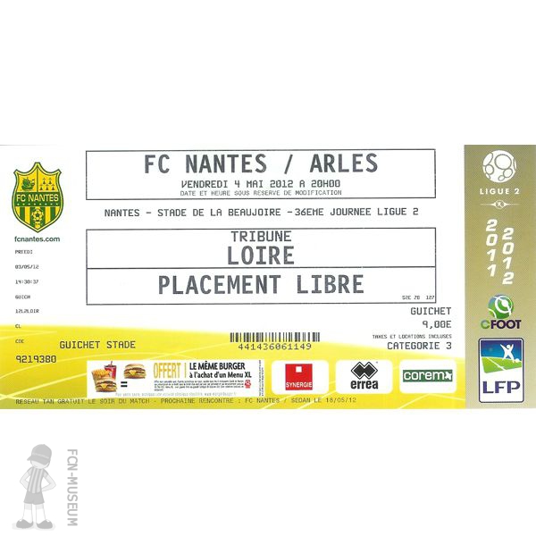 2011-12 36ème j Nantes Arles