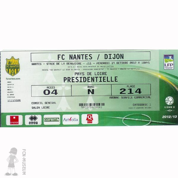 2012-13 11ème j Nantes Dijon