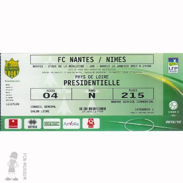 2012-13 20ème j Nantes Nîmes - Bis