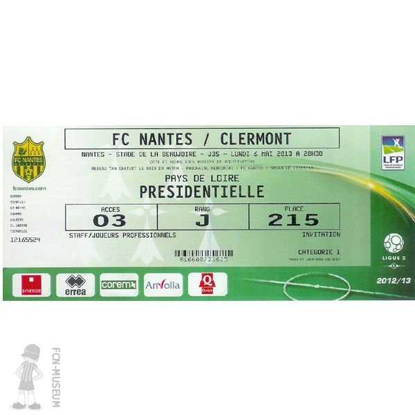 2012-13 35ème j  Nantes Clermont Foot